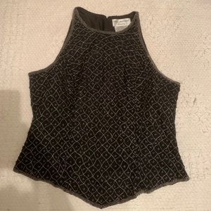 Sleeveless Vintage sequin beaded top
